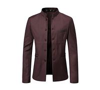 2023 Blazer Homme Casual Chic et Elegant Veste de Costume Slim Fit Deux Boutons Mariage Soirée Veste de Business Classqiue Couleur Unie Mariage d'affaires Automne