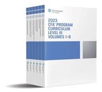 2023 CFA Program Curriculum Level III Box Set by CFA Institute CFA Institute (Auteur)