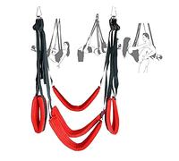 2023 Coussin Suspendu Rouge à Trois Couches amélioré et élargi, Corde réglable, balançoire Confortable Suspendue au Plafond, balançoire intérieure