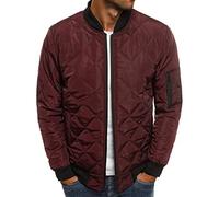 2023 Doudoune Veste Homme Chaud Hiver Manteau sans Capuche Manche Longues Blouson Zippé Couleur Unie Casual Doudoune Épaissir Chaud Slim Homme Loisirs Grande Taille