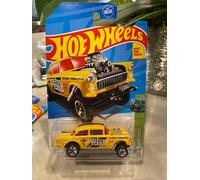 2023 Hot Wheels 110 Hw Gassers 1/1.5m55 Chevy Bel Air Gasser Jaune W/Chrome 5Sp