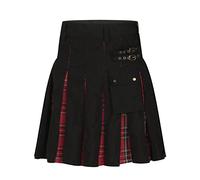 2023 Kilt Ecossais Homme Traditionnel Grande Taille Jupe Plissée Rétro Classique Médiévale Festival Cosplay Carnaval avec Poche Taille Haute Casual Vintage Cargo Rock Gothique Mini Demi Jupes