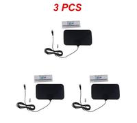 2023 Miles Range TV Antenne Numérique HD Antennes Intérieures 4K Full HD Canal 1080P 4K 13ft Haut Câble DVB-T2 Couverture TV Antenne Black 3pcs