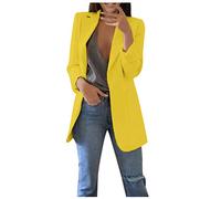 2023 Mode Femme Blazer Veste de Costume Élégant à Manches Longues Travail Bureau Tailleur Femme Couleur Unie Slim Fit Blazer Veste Formel Bureau Travail Revers Manteau Pas Cher Veste