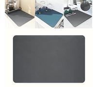 2023 New Kitchen Super Absorbent Draining Mat, Coffee Mat Dish Drying Mat, Dish Drying Mat for Kitchen Counter, Super Absorbent Coffee Dish Large Kitchen Absorbent Draining Mat (Dark Gray,40 * 50cm)