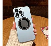2023 New Magnetic Leakage Mark Dustproof Net Case Cover for iPhone, Magnetic Charging Case for iPhone 14/13/12/11Pro Max (Light Blue,for iPhone 14)