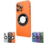 2023 New Magnetic Leakage Mark Dustproof Net Case Cover for iPhone, Magnetic Charging Case for iPhone 14/13/12/11Pro Max (Orange,for iPhone 12 Pro Max)