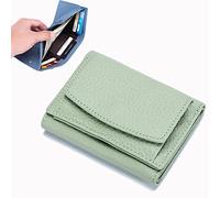 2023 New Unisex Anti-Credit Card Fraud Folding Mini Wallet, Unisex Anti-Credit Card Fraud Multi-Compartment Wallet (Light green)