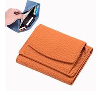 2023 New Unisex Anti-Credit Card Fraud Folding Mini Wallet, Unisex Anti-Credit Card Fraud Multi-Compartment Wallet (Orange)