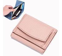 2023 New Unisex Anti-Credit Card Fraud Folding Mini Wallet, Unisex Anti-Credit Card Fraud Multi-Compartment Wallet (Light pink)