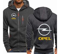 2023 Nouveaux Sweats à Capuche pour Hommes pour Opel Full Zip Vestes Cardigans légers Sweat-Shirts à Capuche Pullers Warm Soft Tracksuit Spring Autumn Pullover-Dark Gray||XL