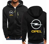 2023 Nouveaux Sweats à Capuche pour Hommes pour Opel Full Zip Vestes Cardigans légers Sweat-Shirts à Capuche Pullers Warm Soft Tracksuit Spring Autumn Pullover-Black||M
