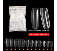 2023 Nouvelles Formes Supérieures D'ongles 120 Pièces Double Formes Faux Ongles Moule Pour Une Construction Rapide Formes D'extension Uv Gel Top Moules Ongles Étendre Moule - Type 120pcs O Bag