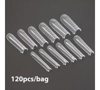 2023 Nouvelles Formes Supérieures D'ongles 120 Pièces Double Formes Faux Ongles Moule Pour Une Construction Rapide Formes D'extension Uv Gel Top Moules Ongles Étendre Moule - Type 120pcs V Bag