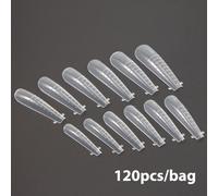 2023 Nouvelles Formes Supérieures D'ongles 120 Pièces Double Formes Faux Ongles Moule Pour Une Construction Rapide Formes D'extension Uv Gel Top Moules Ongles Étendre Moule - Type 120pcs S Bag