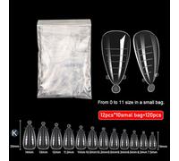 2023 Nouvelles Formes Supérieures D'ongles 120 Pièces Double Formes Faux Ongles Moule Pour Une Construction Rapide Formes D'extension Uv Gel Top Moules Ongles Étendre Moule - Type 120pcs K Bag