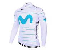 2023 Polaire thermique d'hiver Pro Team Manches longues Maillot de cyclisme pour hommes, Veste de cyclisme de route plus chaude Vêtements de cyclisme à séchage rapide (M)