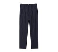 2023 Printemps et été Nouvelle Mode Multicolore Taille Haute Sarouel Droit Pantalon de Costume décontracté-rayé Marine-XL