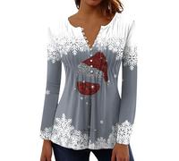 2023 Pull Noël Femme Manteau Hauts Renne Tops Casual Loose Sweat Décontracté Manches Longues Oversized Automne Hiver Chaud Mode Sweatshirt