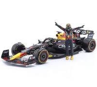 2023 Red Bull RB19 Formule 1 N°1 Max Verstapen + Figurine du Pilote Champion du