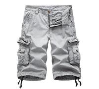 2023 Short Cargo Coton Casual Lâche avec Poche Pantalon Court Short Homme Casual Lâche Sport Jogging Slim Fit Militaire Short de Sport Cargo Montagne Baggy Short Homme Bermuda Cargo de Travail