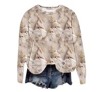 2023 Sweat de Noel Femme Pull Noel Rigolo Imprimé Hiver Pull Noël Femme Drole Pull De Noel Femmes Pull Noel Moche Pull Noel Ugly Pull Noel Rigolo Sweat Polaire Femme Hiver Chaud Sweatshirt