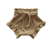 2023 uni tricoté en bois oreille dentelle fille cordon short bébé garçon nouveau-né, kaki, 18-24 mois