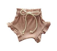 2023 uni tricoté en bois oreille dentelle fille cordon short bébé garçon nouveau-né, Rose, 18-24 mois