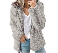 2023 Veste Polaire Femme Pas Cher Manteaux Polaire Zippée pour Femme Grande Taille Sweat A Capuche Femme Couleur Unie Chaude Sweats Manteau À Capuche avec Fermeture Éclair
