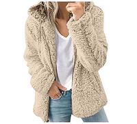 2023 Veste Polaire Femme Pas Cher Manteaux Polaire Zippée pour Femme Grande Taille Sweat A Capuche Femme Couleur Unie Chaude Sweats Manteau À Capuche avec Fermeture Éclair