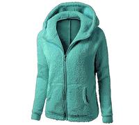 2023 Veste Polaire Femme Pas Cher Manteaux Polaire Zippée pour Femme Grande Taille Sweat A Capuche Femme Couleur Unie Chaude Sweats Manteau À Capuche avec Fermeture Éclair