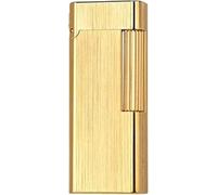 2023 Vintage Antique Soft Flame Briquet, Vintage Rechargeable Kérosène Roues Latérales Feu Lumière Cadeaux D’Anniversaire pour Hommes Papa Mari, Gold