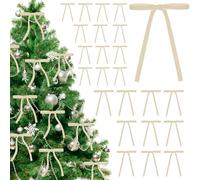 2024 Arcs en Velours Rouge pour Sapin de Noël, 24 PCS Arcs en Velours Bourgogne Vintage pour Sapin de Noël, Décorations de Noël pour Guirlande de Noël Décoration intérieure et extérieure