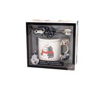 2024 Blanc Coffret Sweetie cat + mug blanc mat + couvercle + 1 cuillere - Elena Bogdan - I2c - Coffret - Jeux livres objets