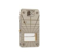 2024 Briquet de ville coupe-vent, briquet antique, briquet rétro rechargeable au kérosène avec réservoir de carburant visible, briquet à flamme douce, voyage, bougie (carburant non inclus)(Gold 1)