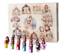 2024 Calendrier de l'avent de Noël 24 jours avec 24 mini-figurines Jésus différents.