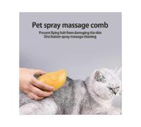 2024 Cat Steam Brush for Hair Cleaner, 3-in-1 Self-Cleaning Steamy Cat Brush - Yellow