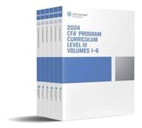 2024 CFA Program Curriculum Level III Box Set by CFA Institute CFA Institute (Auteur)