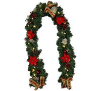 2024 Christmas Rattan Decoration Christmas Door Hanging .8m Rattan Decorative Door Rattan Desktop Ornament (A, One Size)