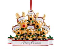 2024 Décorations de Noël Personnalisées - Suspension en Résine Avec Cerf, Boules Personnalisables à 2/3/4/5/6/7/8 Noms - Décorez Votre Arbre