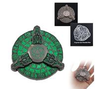 2024 Dragon Roulette Spinner de Dés pour Ensemble de Dés DND, 7-en-1 Dés Métalliques Dragon pour Dungeons and Dragons avec Coffret Cadeau, Cadeau pour Jeux de Rôle sur Table RPG (Green Black)