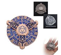 2024 Dragon Roulette Spinner de Dés pour Ensemble de Dés DND, 7-en-1 Dés Métalliques Dragon pour Dungeons and Dragons avec Coffret Cadeau, Cadeau pour Jeux de Rôle sur Table RPG (Blue Gold)