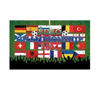 2024 Du Supporteur Drapeaux européens Bunting Country Flags Streamers Format Football Matching Poster 70,8 x 43,3 pouces France