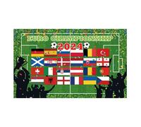 2024 Du Supporteur Drapeaux européens Bunting Country Flags Streamers Format Football Matching Poster 70,8 x 43,3 pouces France