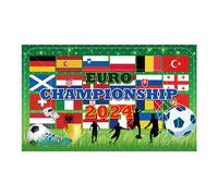 2024 Du Supporteur Drapeaux européens Bunting Country Flags Streamers Format Football Matching Poster 70,8 x 43,3 pouces France