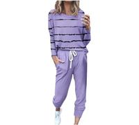 2024 Ensemble Survetement Femme Ensemble Jogging Femme 2 pièces Survetement de Sport Pantalon Et Sweat Manche Longue Grande Taille Ensemble Chic Et Elegant Ensemble Imprimé Femme Vetement De Sport