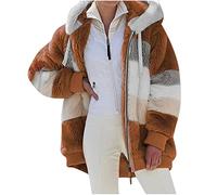 2024 Femmes Manteau Veste en Peluche Parka Fausse Manches Longues Sweat à Capuche Chaud Veste Polaire Teddy-Polaire Veste en Fausse Fourrure Taille: S-5XL