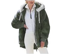 2024 Femmes Manteau Veste en Peluche Parka Fausse Manches Longues Sweat à Capuche Chaud Veste Polaire Teddy-Polaire Veste en Fausse Fourrure Taille: S-5XL