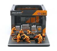 2024 Garage Pit Lane McLaren Team MCL38 N°4 Lando Norris Avec Figurines de l'Équ