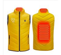 2024 Gilet Chauffant Électrique USB Enfants Garçons Filles Veste Doudoune Chauffant Sans Manche avec 2 Zones de Chauffage Manches Longues Veste Chauffante Doudoune Enfants Vêtements Chauffants
